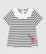 Blouse manches courtes en coton bébé fille