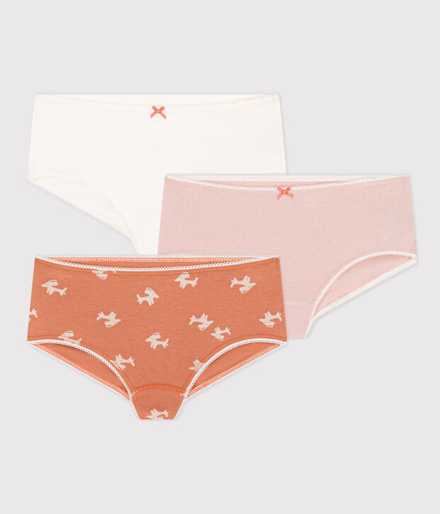 Set van 3 shorty's met hondenprint voor meisjes in katoen multicouleur
