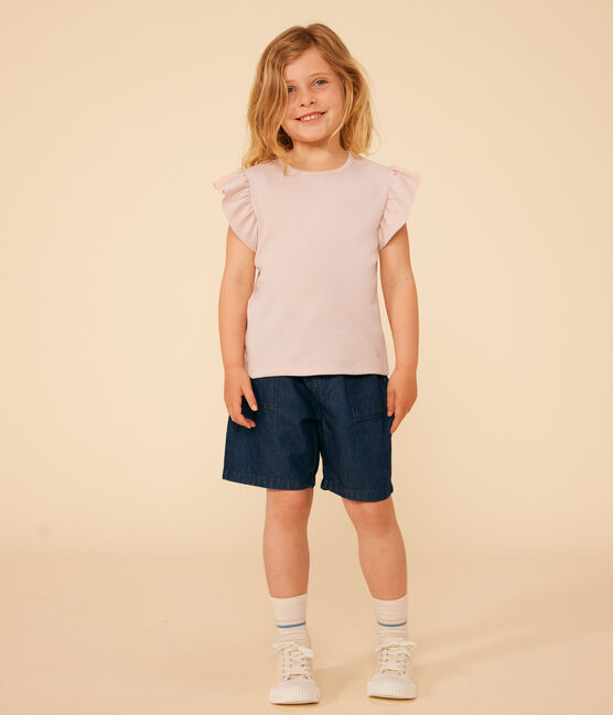 T-shirt in katoen voor meisjes roze SALINE