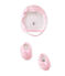 Set met muts en slofjes voor babymeisjes roze VIENNE/wit ECUME