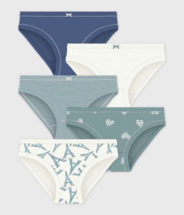 Lot de culottes enfant en coton imprim&eacute; multicouleur