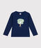 T-shirt met lange mouw van dunne jersey voor jongens blauw MEDIEVAL