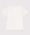 Teeshirt enfant en coton manches courtes uni blanc MARSHMALLOW