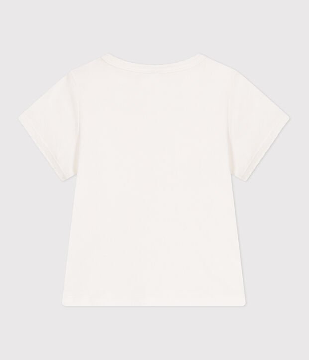 Tee-shirt enfant en coton manches courtes uni blanc