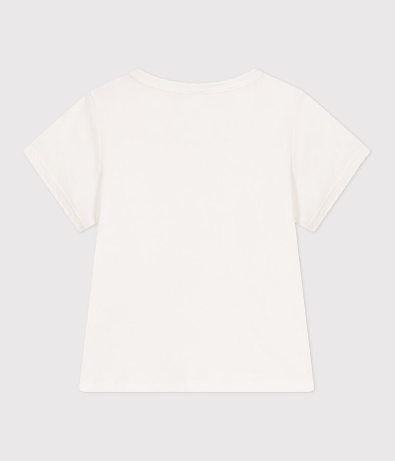 Teeshirt enfant en coton manches courtes uni blanc