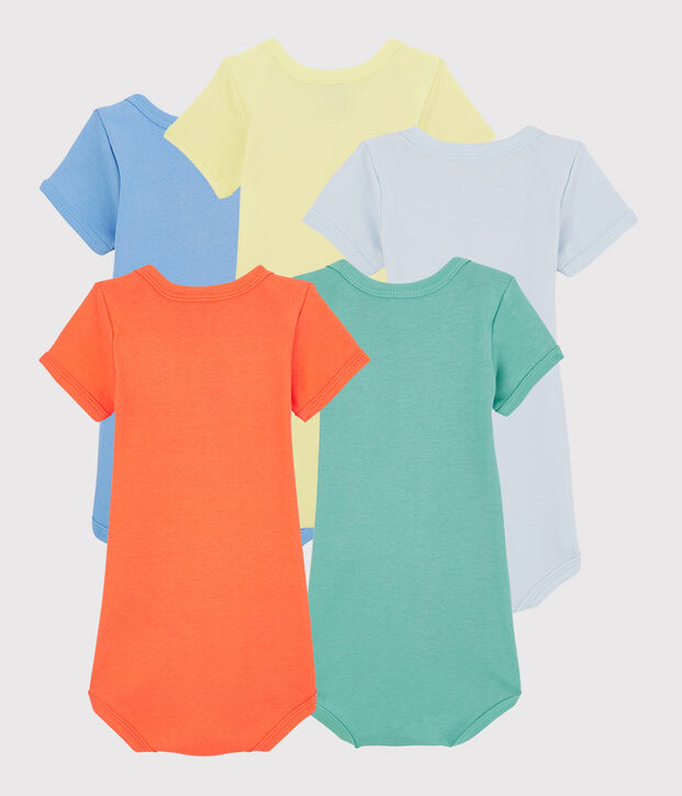 Set van 5 fruitige rompertjes met korte mouwen multicouleur