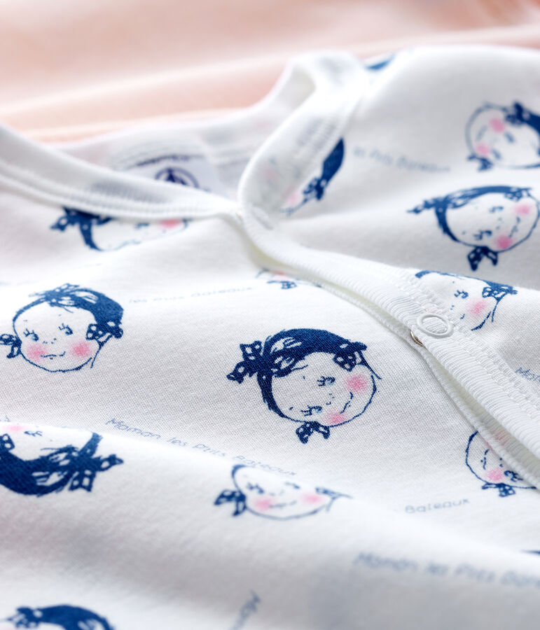 Set van 2 babyslaappakjes van ribstof voor meisjes multicouleur