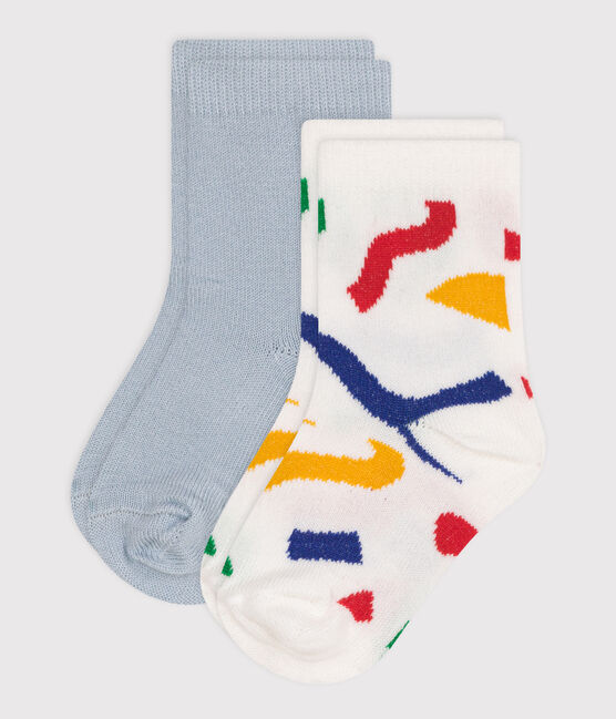 2 paires de chaussettes en coton imprimés bébé variante 1