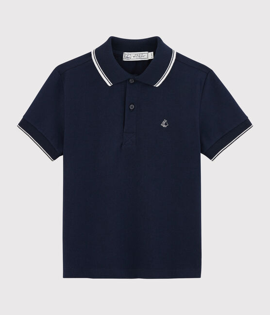 Polo met korte mouwen jongens kinderen blauw SMOKING