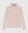 Tee-shirt l'Iconique Col roulé en coton femme blanc AVALANCHE/ MULTICO