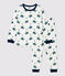 Pyjama imprimé chevaliers petit garçon en coton blanc MARSHMALLOW/blanc MULTICO
