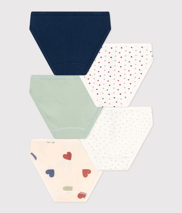 Set van 5 katoenen slipjes voor kinderen multicouleur