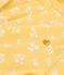Cardigan imprimé en coton enfant fille jaune ORGE/blanc MARSHMALLOW