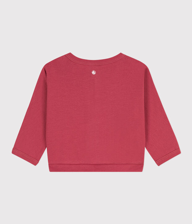 Katoenen babycardigan roze