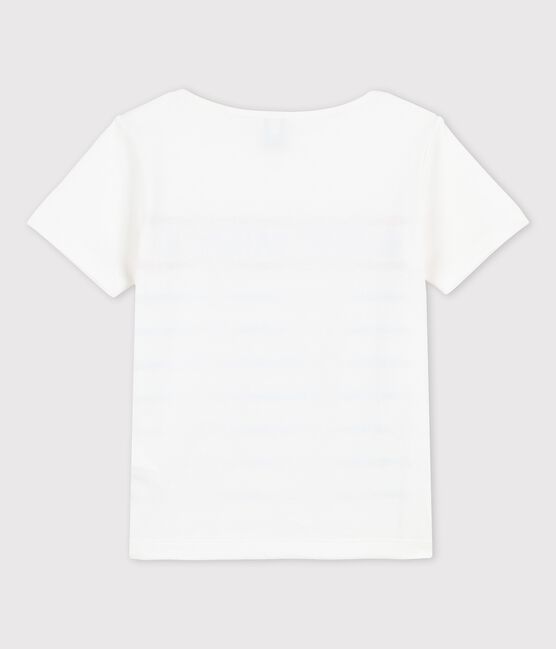 T-shirt in katoen voor jongens/meisjes wit MARSHMALLOW