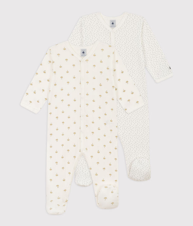 Lot de 2 dors bienpalmiers et &eacute;toiles en coton multicouleur