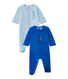 Set van twee fluwelen pyjama's voor baby