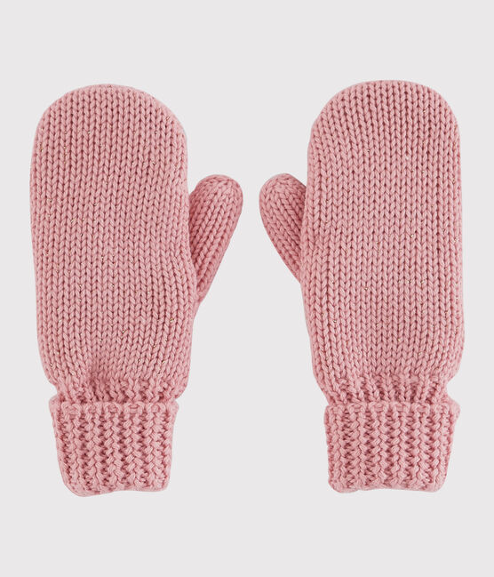 Moufles enfant fille rose CHARME/jaune OR