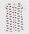 Kort katoenen pakje met walvissenprint voor baby's beige MONTELIMAR/blauw MEDIEVAL