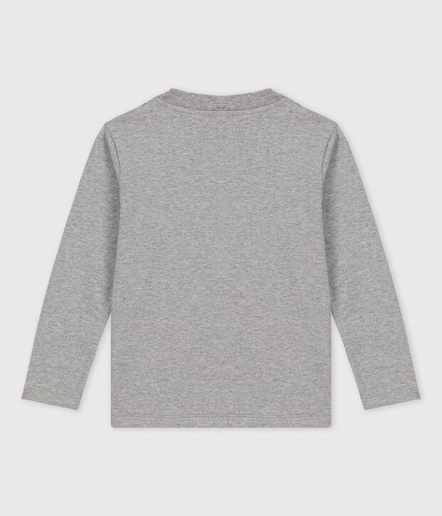 Jongens-T-shirt met lange mouwen grijs