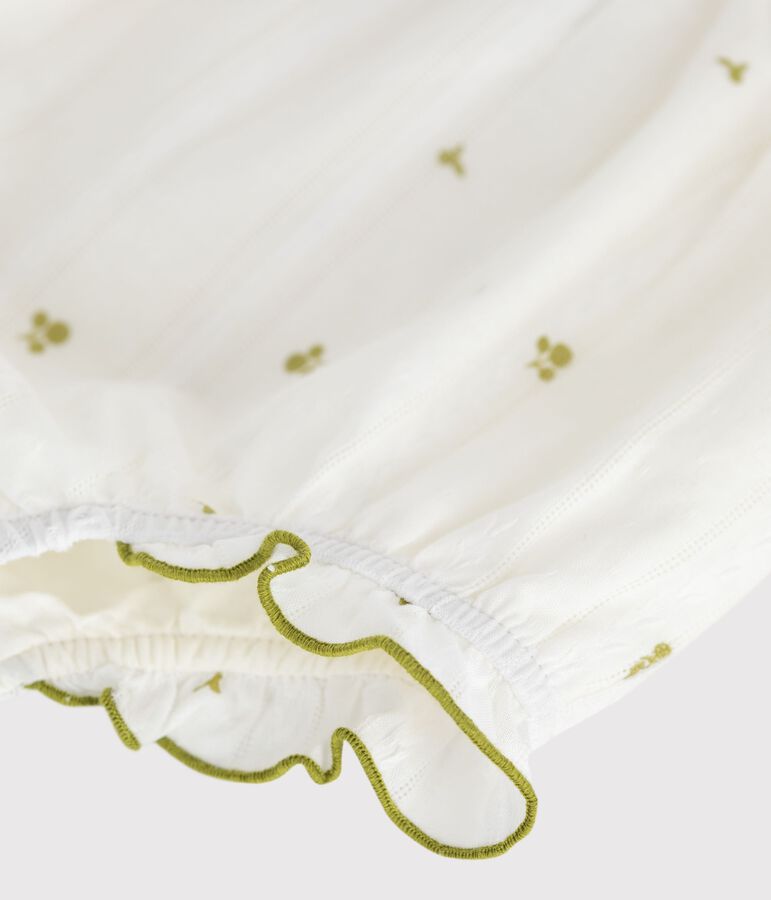 Bloomer b&eacute;b&eacute; en coton imprim&eacute; fleurs vert/vert