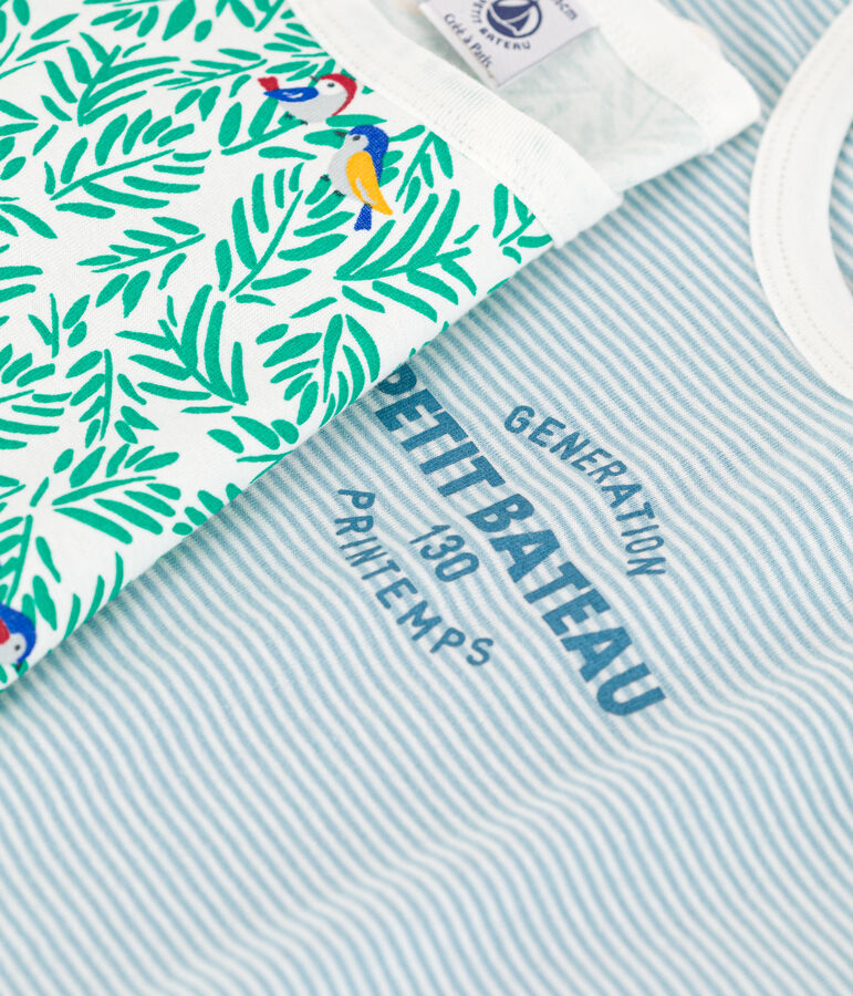 Set van 2 pyjama's/korte pyjama's van katoen voor jongens multicouleur