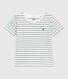 Katoenen kinder-T-shirt met korte mouw en streepjes