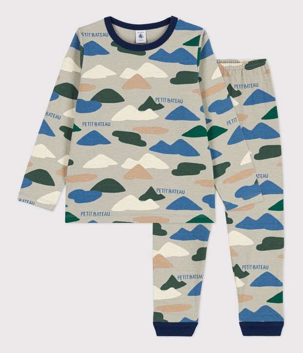 Jongenspyjama in tubic grijs/multicouleur