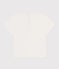 Effen katoenen T-shirt met korte mouwen voor baby's wit MARSHMALLOW/wit MULTICO