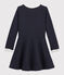 Robe manches longues enfant fille bleu SMOKING