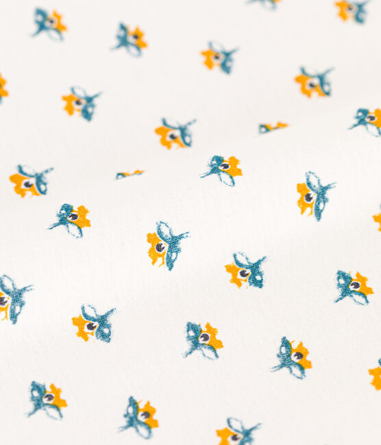 Katoenen trappelzakje met bloemenprint TOG 2 wit MARSHMALLOW/wit MULTICO