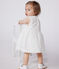 Robe blanche bébé en coton broderie anglaise sans manches blanc MARSHMALLOW