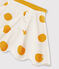 Gebreide rok meisjes kinderen wit MARSHMALLOW/geel BOUDOR
