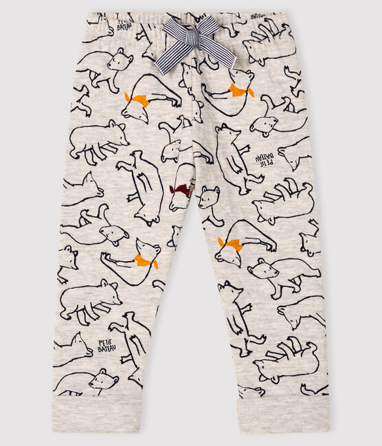 Broek van tubic babyjongen. grijs BELUGA/wit MULTICO