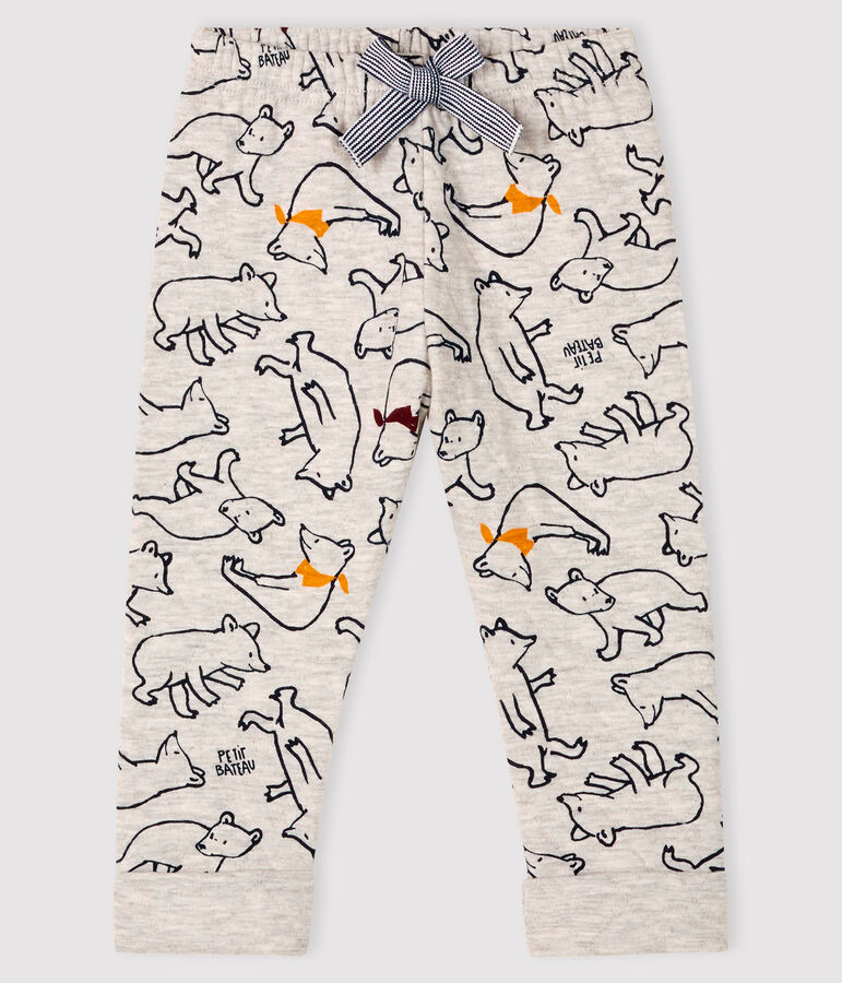 Pantalon b&eacute;b&eacute; gar&ccedil;on en tubique gris/multicouleur