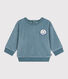 Effen sweatshirt van fluwelen bouclé voor baby's