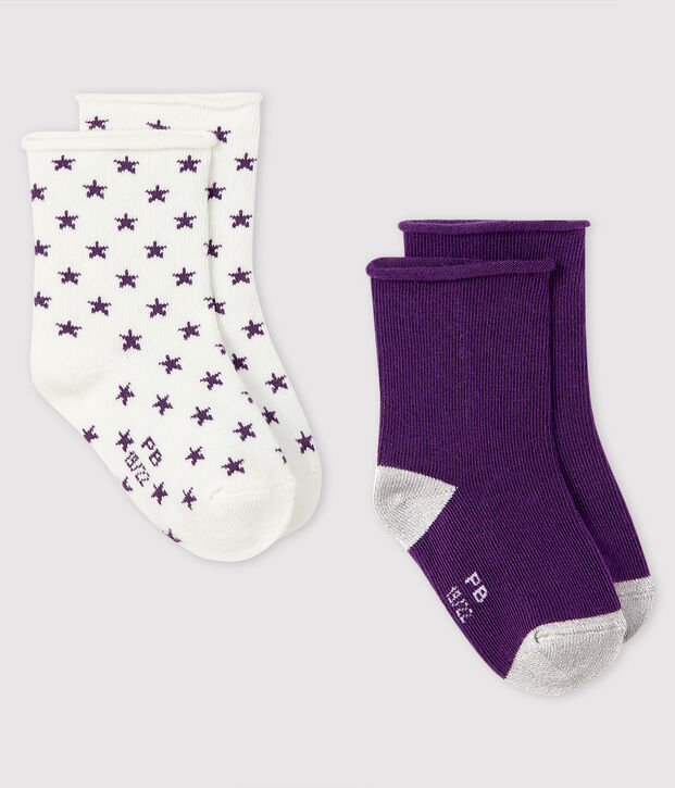 Set van 2 paar babysokken multicouleur