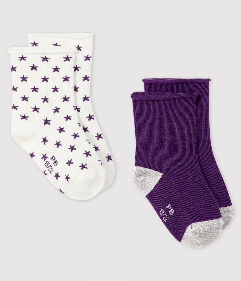 Lot de 2 paires de chaussettes b&eacute;b&eacute; multicouleur