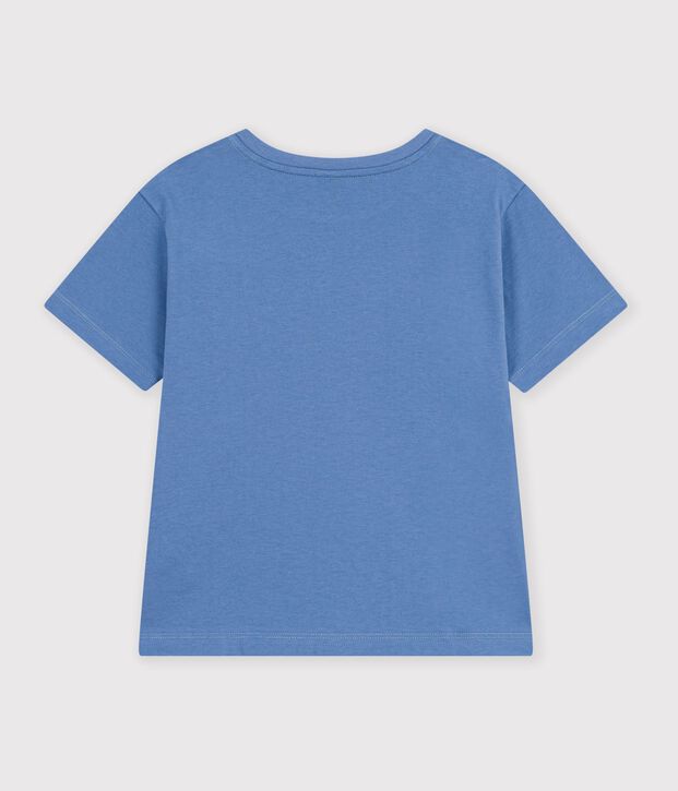 T-shirt met korte mouwen en print voor kinderen blauw