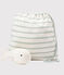 Couverture et doudou en tricot pour bébé vert HERBIER/ MARSHMALLOW