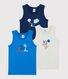 Lot de 3 débardeurs thème Paris petit garçon en coton