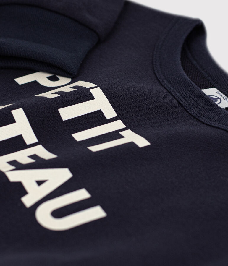 Sweatshirt en molleton enfant fille / gar&ccedil;on bleu