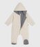 Effen gewatteerd babypakje met capuchon en voetjes beige MONTELIMAR CHINE