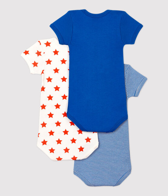 Lot de 3 bodies manches courtes étoiles bébé en coton biologique variante 1