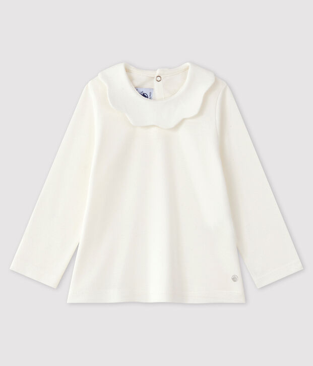 Blouse voor baby's uit katoen wit
