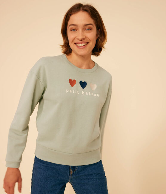 Sweatshirt van fleece voor dames groen HERBIER
