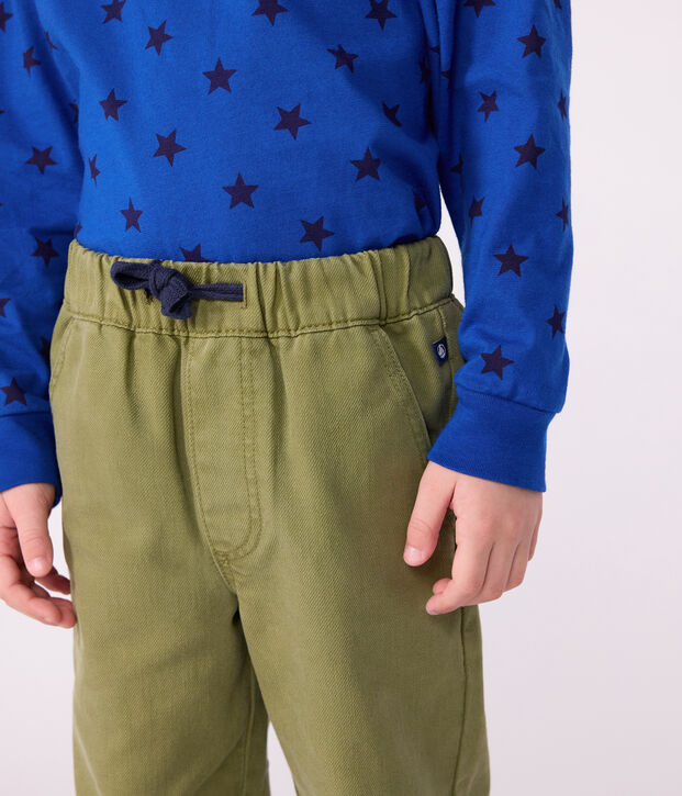 Pantalon enfant en denim vert