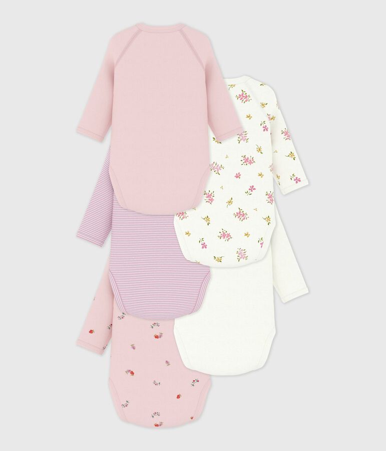 Set van katoenen babyrompertjes met lange mouwen en print multicouleur