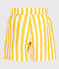 Gestreepte zwemshort voor kinderen geel MARSHMALLOW/ NECTAR