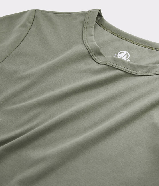 Katoenen damesshirt Sea island bruin LITOP
